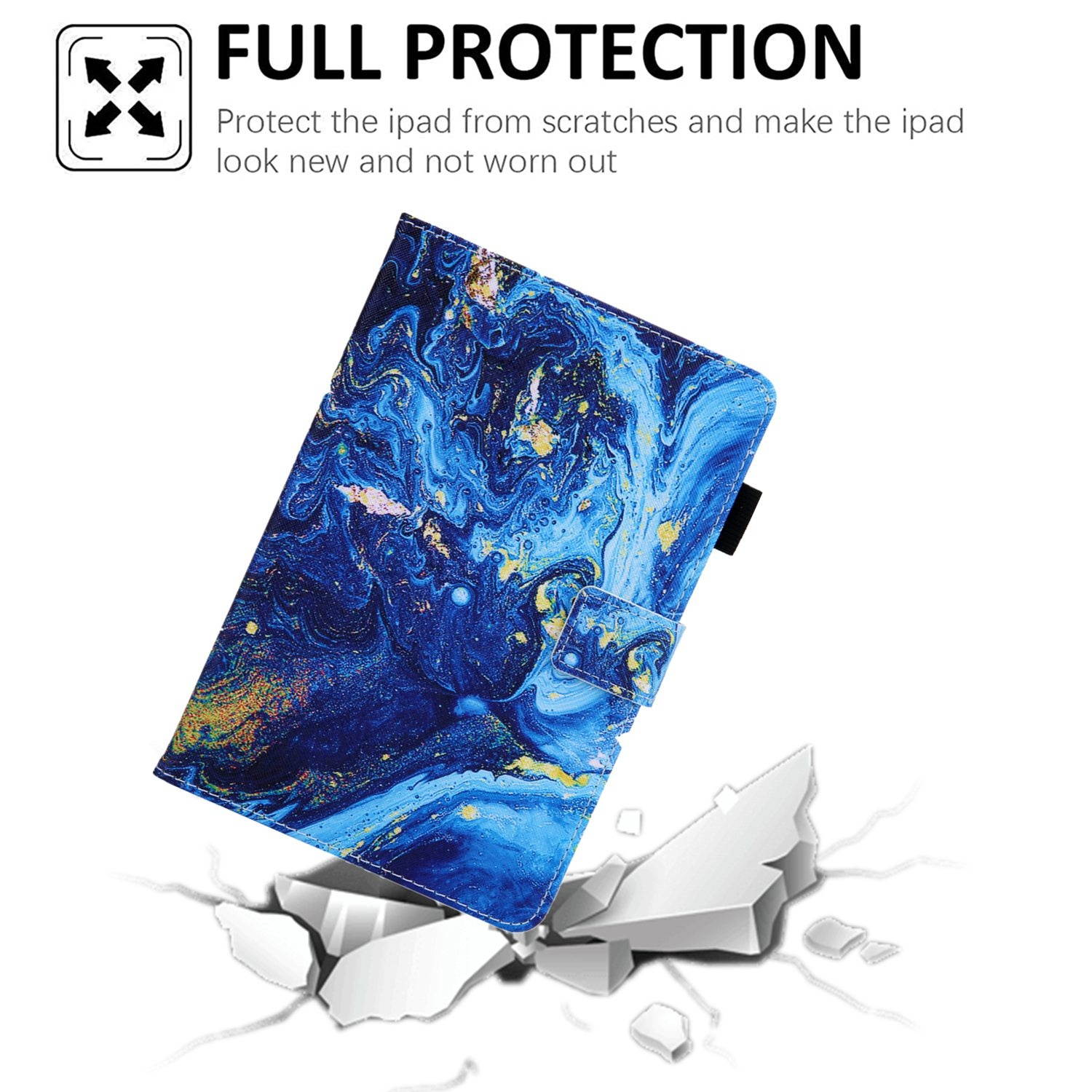 Suitable for Amazon Fire HD 8-2020 Protective Cover Flip Cover with Card Slot Bracket Leather Protective Shell D