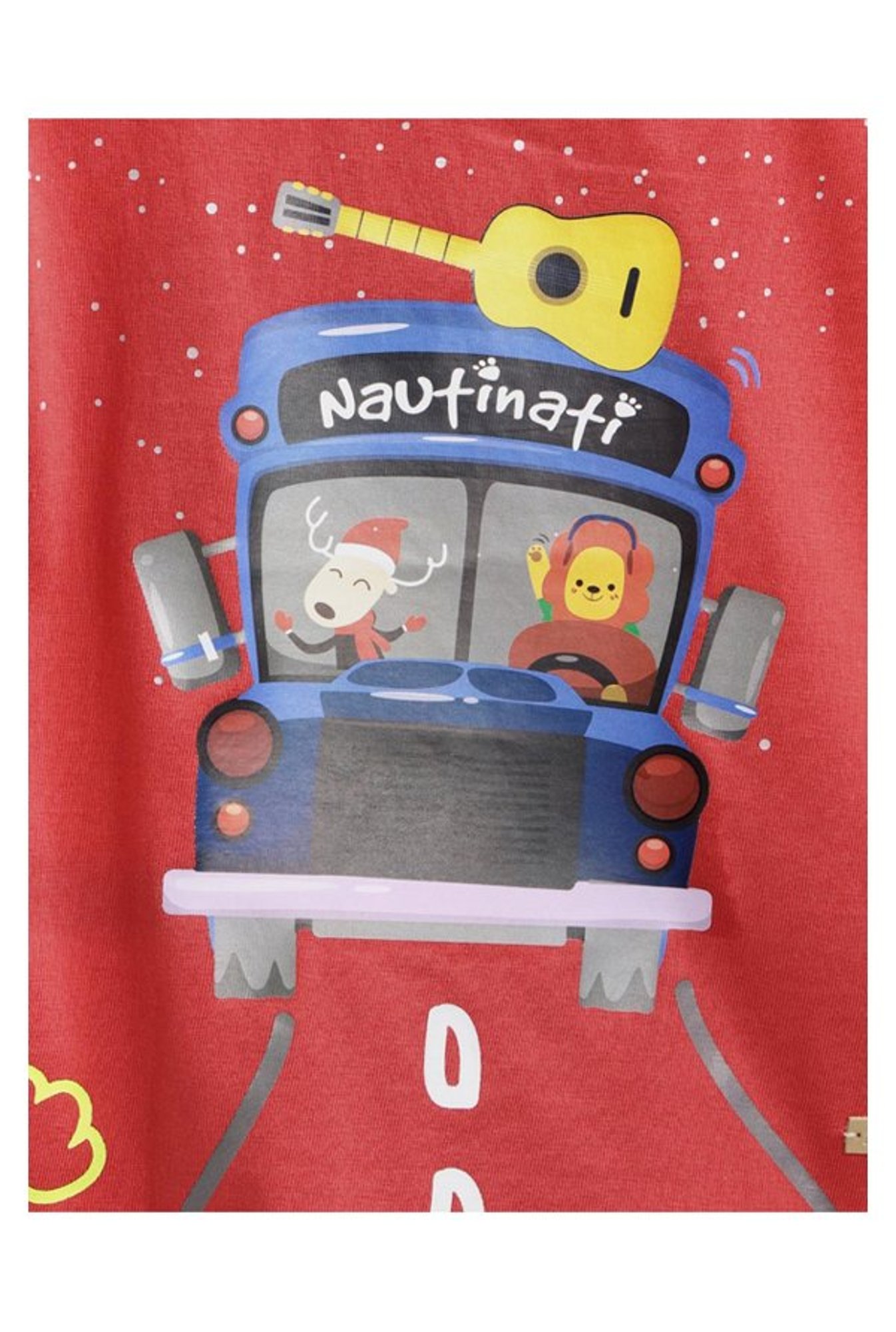 Nauti Nati Kids Orange Printed T-Shirt