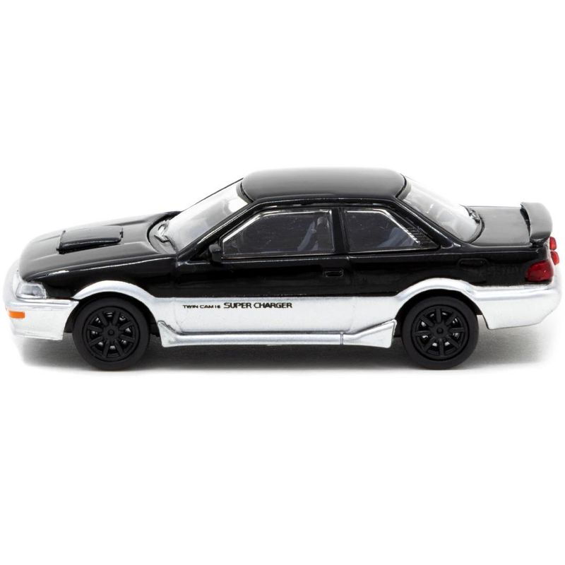Toyota Corolla Levin AE92 Black and Silver 1/64 Diecast Model Car by Tarmac Works