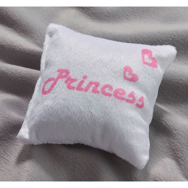 Badger Basket Scrollwork Metal Doll Loft Bed with Daybed and Bedding - White/Pink