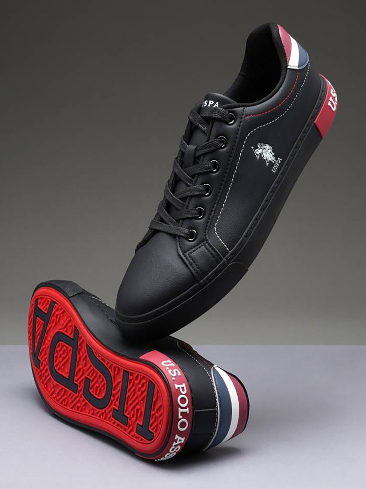 U.S. Polo Assn. Men's ROJAS 2.0 Black Casual Sneakers