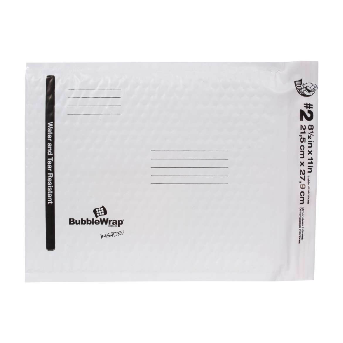 FindTape PKG Cardboard Boxes and Bubble Mailers: Duck Brand Bubble Cushioned White Poly Mailers #2 1PK
