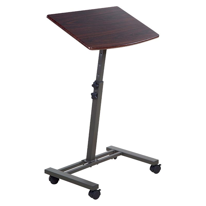 OneSpace 50-JN02 Angle and Height Adjustable Mobile Laptop Computer Desk, Single Surface