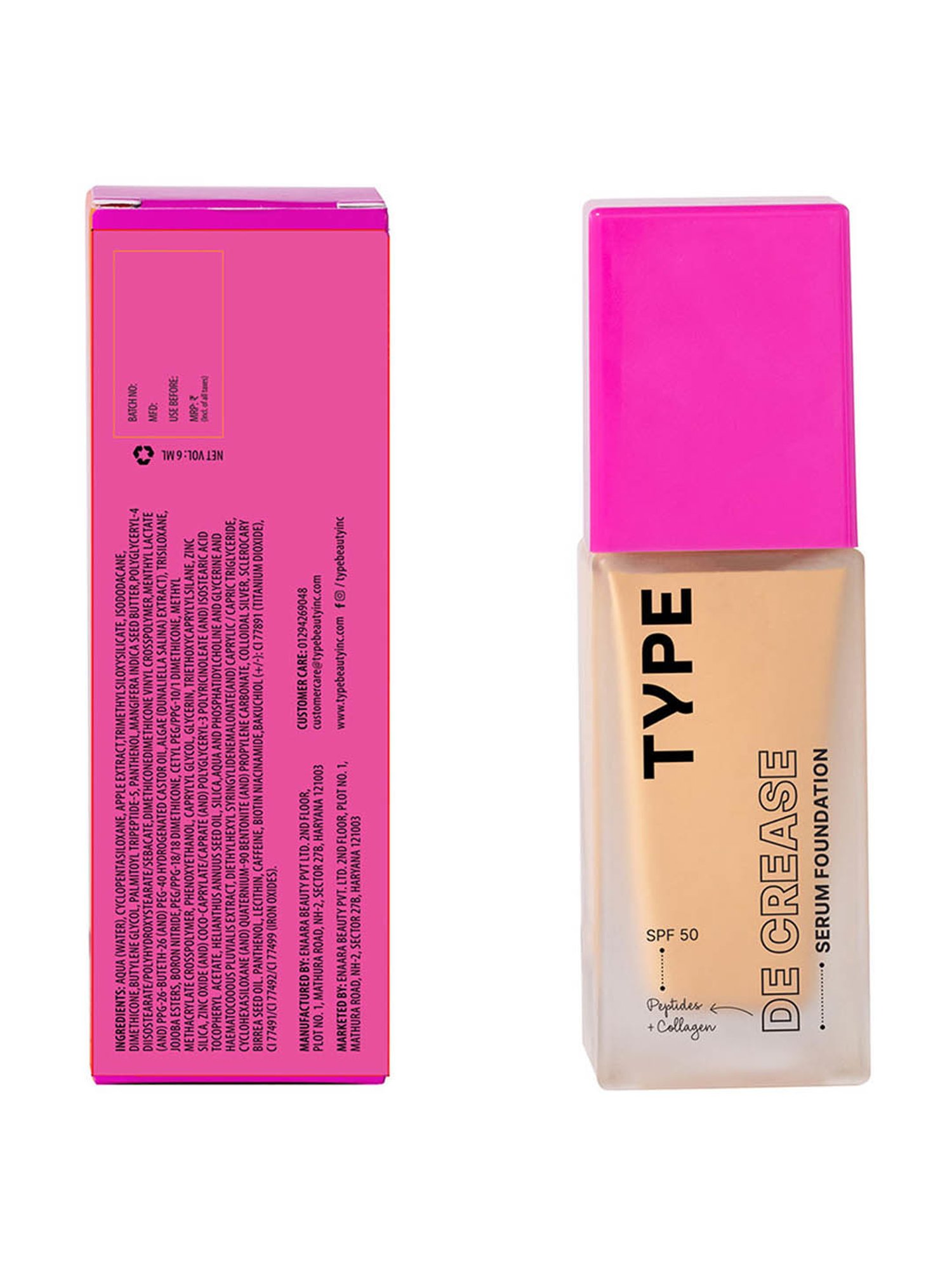TYPE BEAUTY Decrease SPF 50 PA ++++  Serum Foundation Chai - 30 ml
