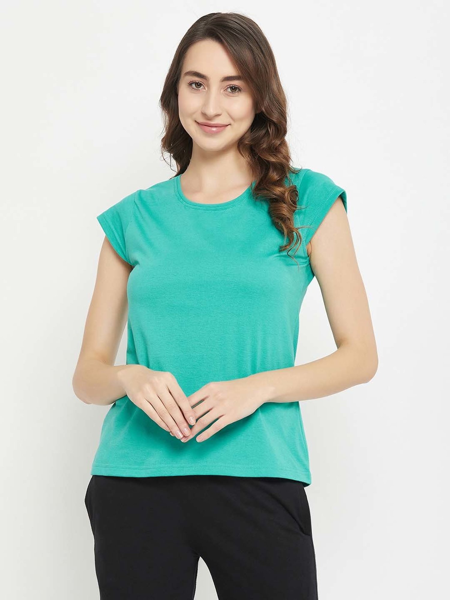 Clovia Green T-Shirt