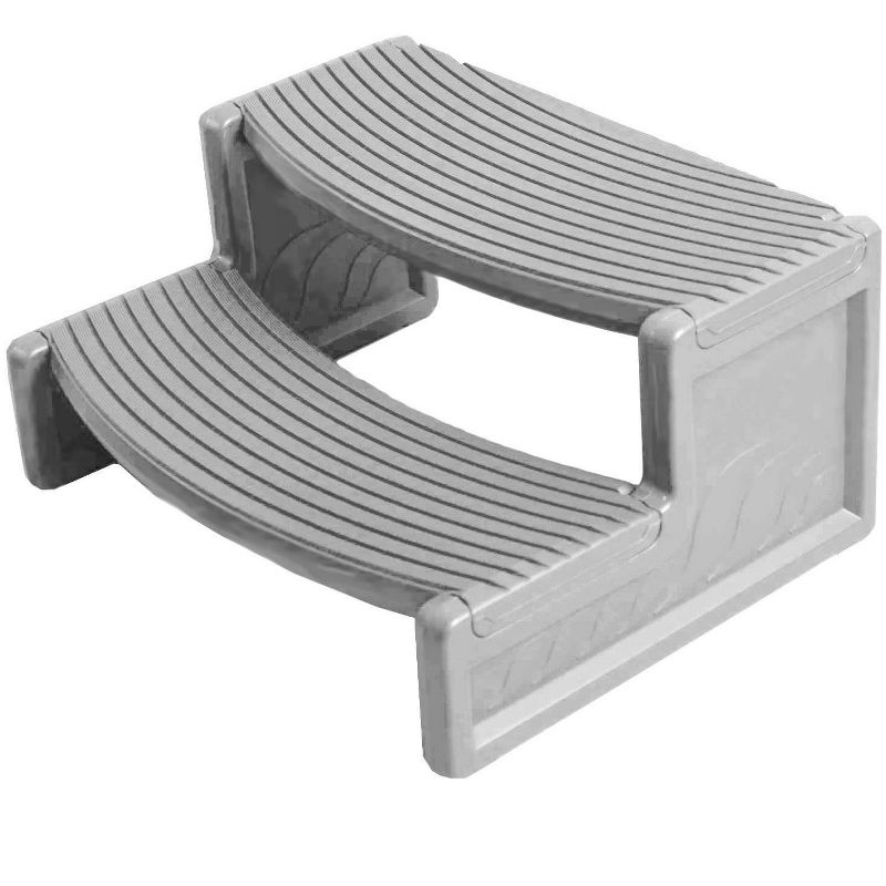 Confer Plastics HS2-G Resin Multi Purpose Spa Hot Tub Handi-Step RV Steps | Gray