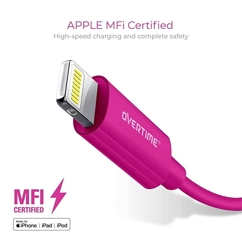 Apple MFi Certified Lightning Cable,  iPhone & iPad Fast Charger 4ft, Charging Cord for iPhone 11/11 Pro/11 Pro Max/X/XS Max/XR/8 Plus/7/6/5/SE, iPad Pro/Air 2/Mini 4/3/2, iPod Touch - White