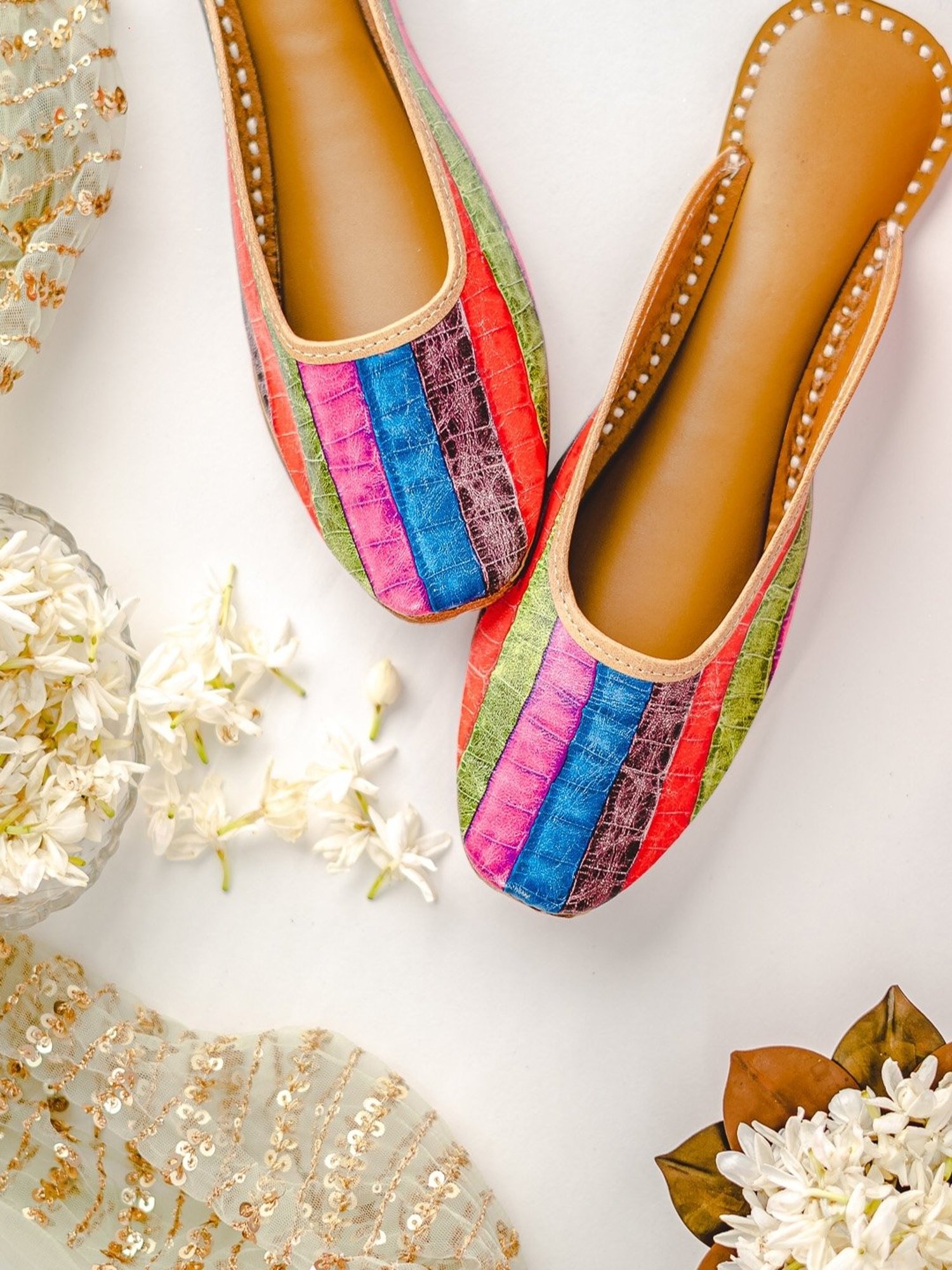 NR by Nidhi Rathi Women's Mulitcolored Mule Shoes