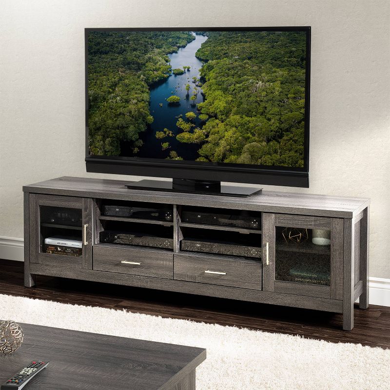 Hollywood TV Cabinet For TV's up to 80" Dark Gray - CorLiving