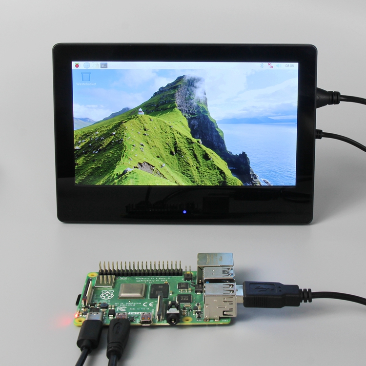 7 inch Raspberry Pi LCD HDMI IPS 1024X600 Capacitive Touch Screen with Shell and Bracket Support raspberry pie, Banana Pi, BB Black Support Windows