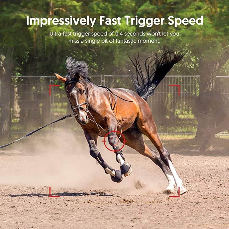 Trail Game Camera 20MP with Night Vision Motion Activated Waterproof and 130&deg; Detection Hunting Camera Trap 1080P IP66 for Outdoor Wildlife Monitoring