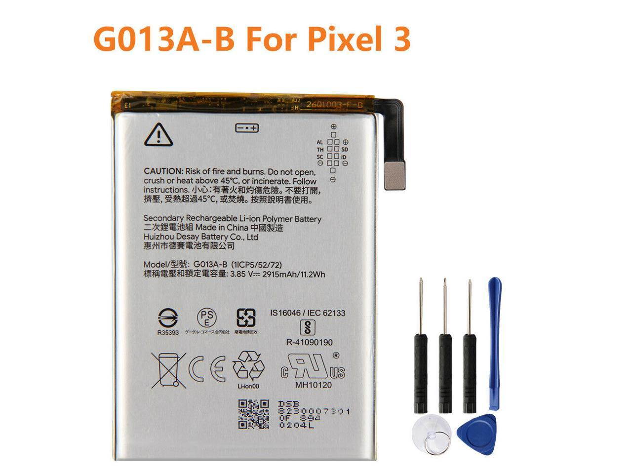 OEM Quality G013A-B Replacement Battery for Google Pixel 3 2915mAh 11.2Wh