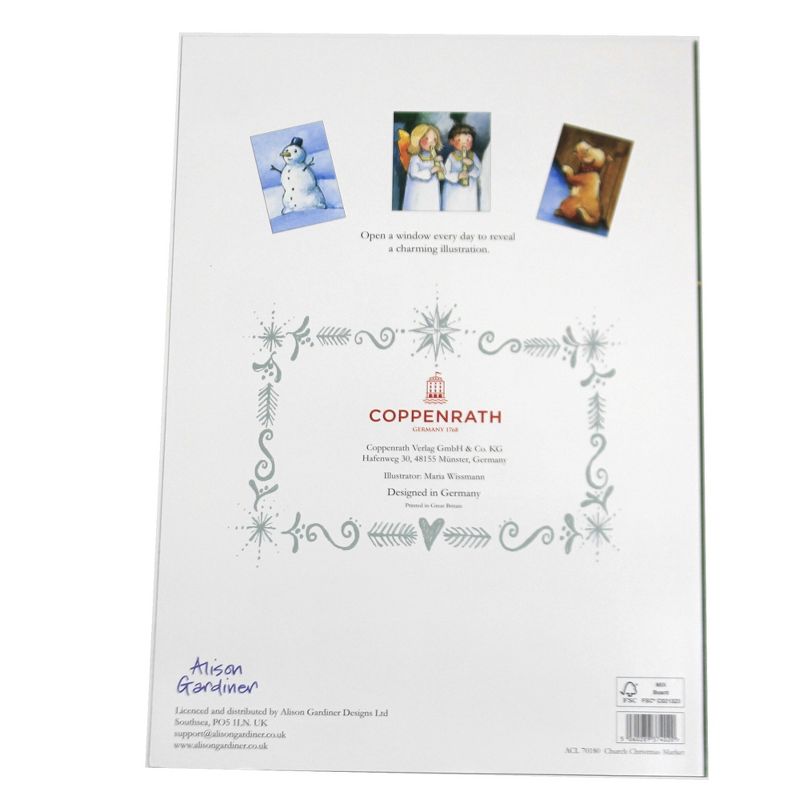 Christmas 13.5" Church  Market Advent Calendar Germany Nativity Santa  -  Advent Calendar