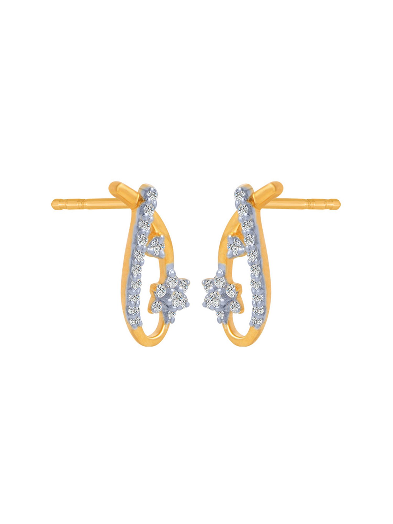 P.C. Chandra Jewellers 18 kt Gold & Diamond Earrings