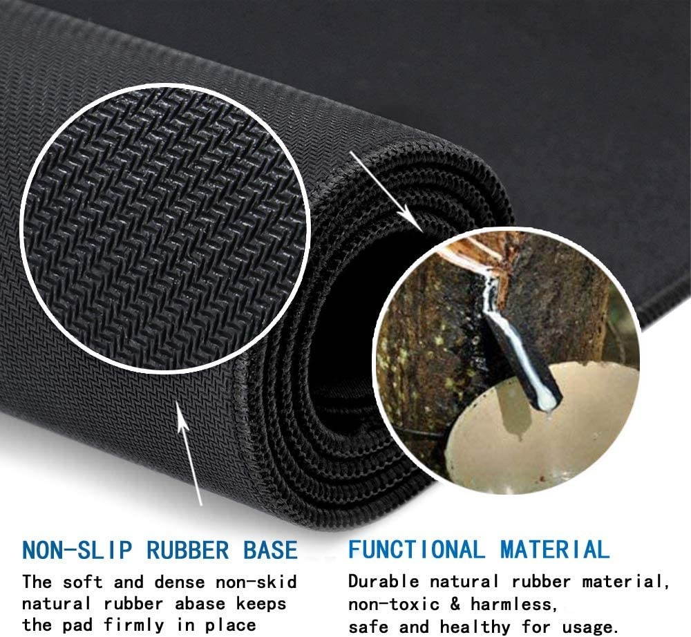 InterestPrint Soft Extra Extended Large Gaming Mouse Pad with Stitched Edges, Desk Pad Keyboard Mat, Non-Slip Base for Office & Home, 31.5 x 12In - Watercolor Floral Tulips