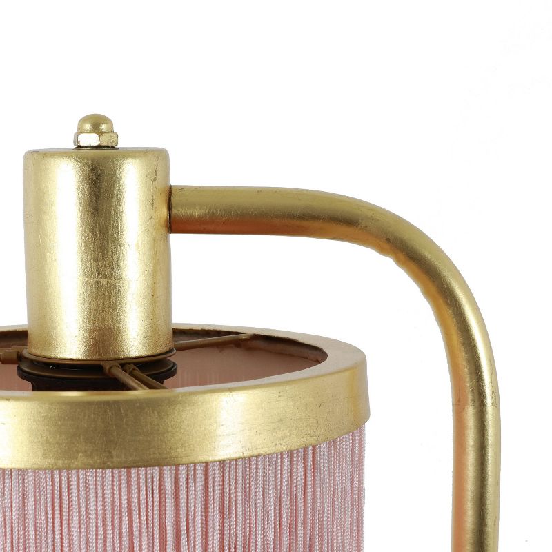 26.5" Framboise Fringe Shade Table Lamp Gold Leaf - Decor Therapy