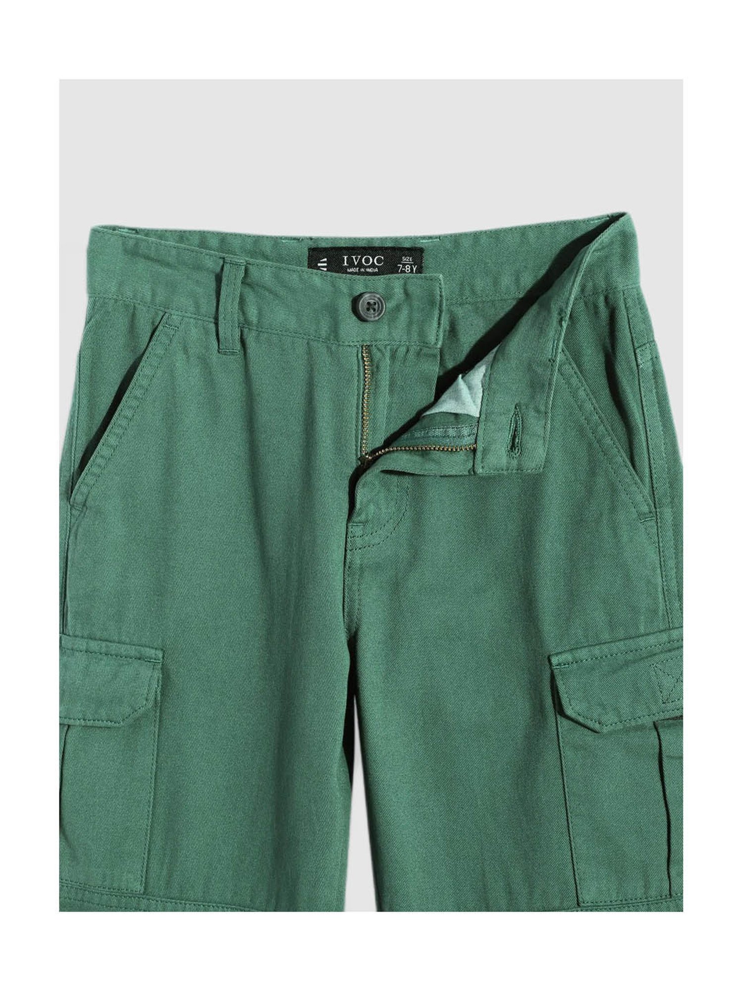 IVOC Boys Green Solid Pants