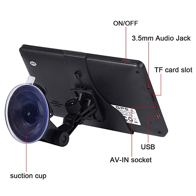 GPS for Car, Free Lifetime Map Update Navigation System for Cars, Portable Sat-Nav, Vehicle GPS Navigator