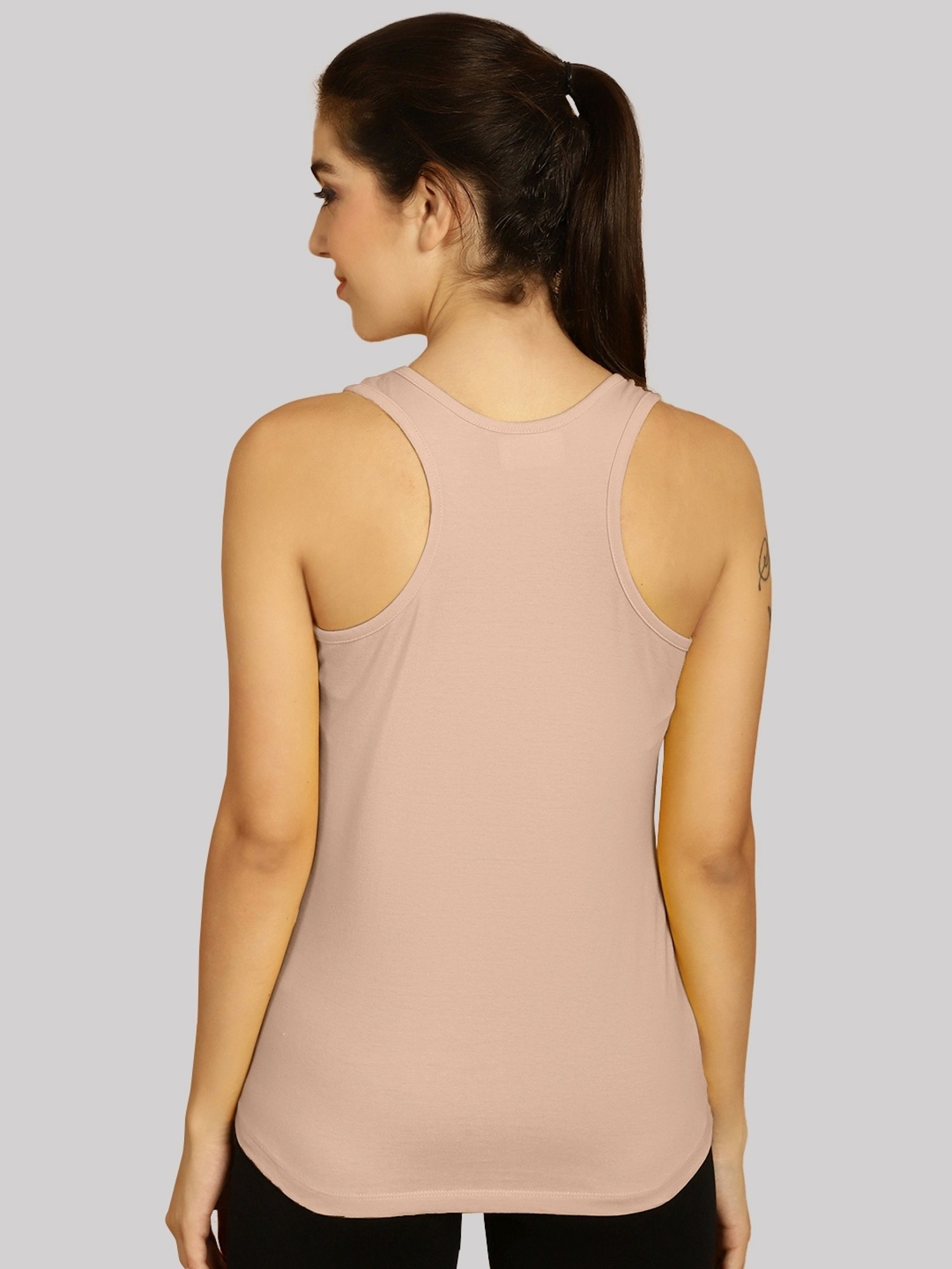 Friskers Orange & Pink Cotton Sports Tank Top - Pack Of 2