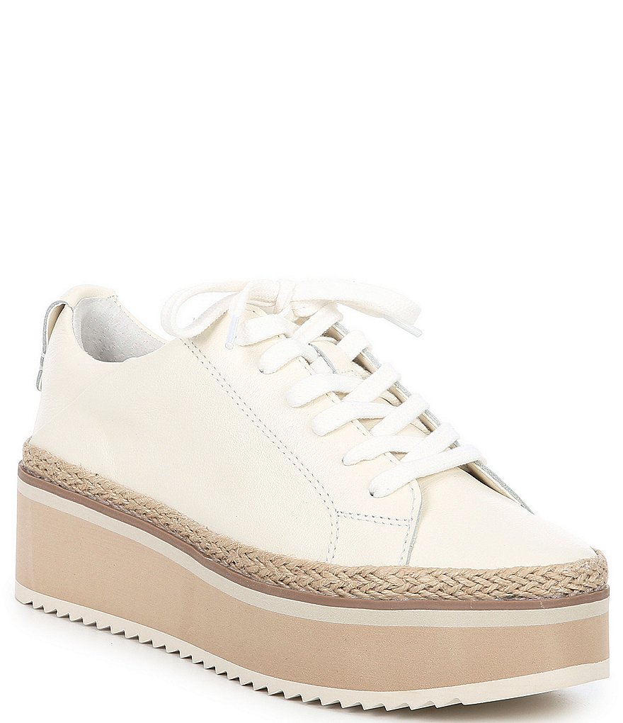 Dolce Vita Tinsley Leather Lace-Up Platform Espadrille Sneakers