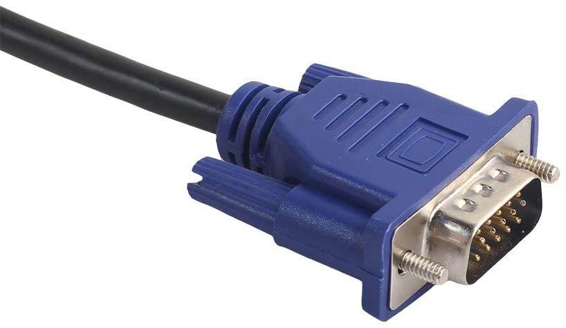ANRANK VC6015AK Blue SVGA Super VGA Monitor 15Pin M/M Male to Male Extension Cable Cord for PC Laptop (6FT)