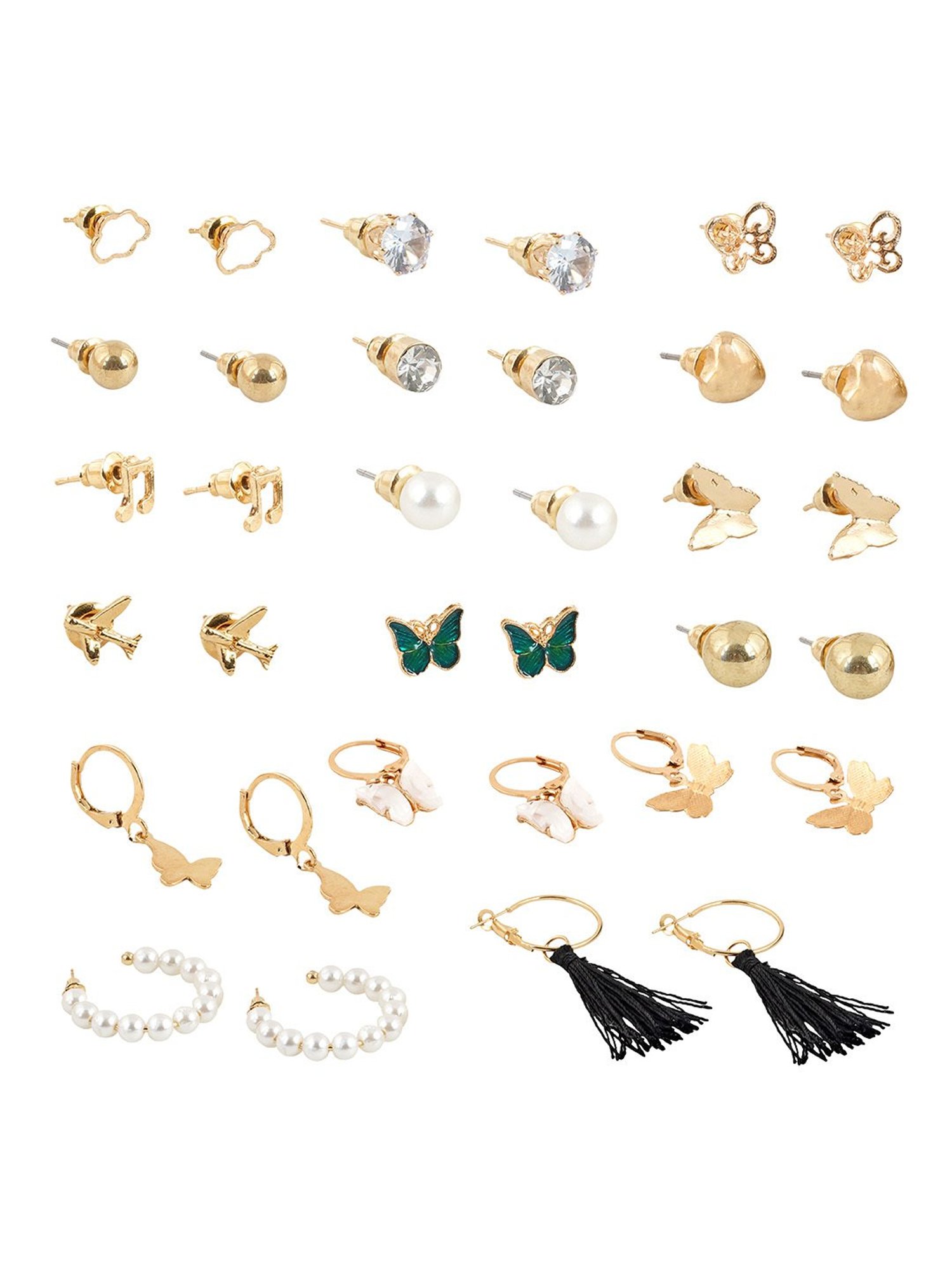 OOMPH Jewellery Yellow Enamel Floral Jhumki