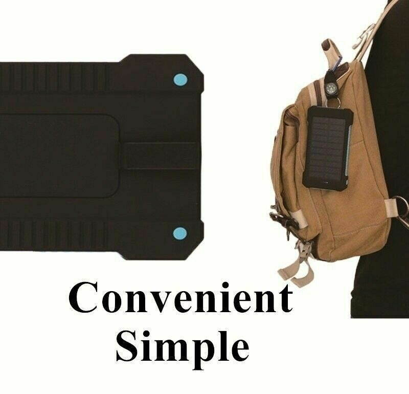 Portable Solar Power Bank 900000mAh Universal 2USB External Battery Charger USA