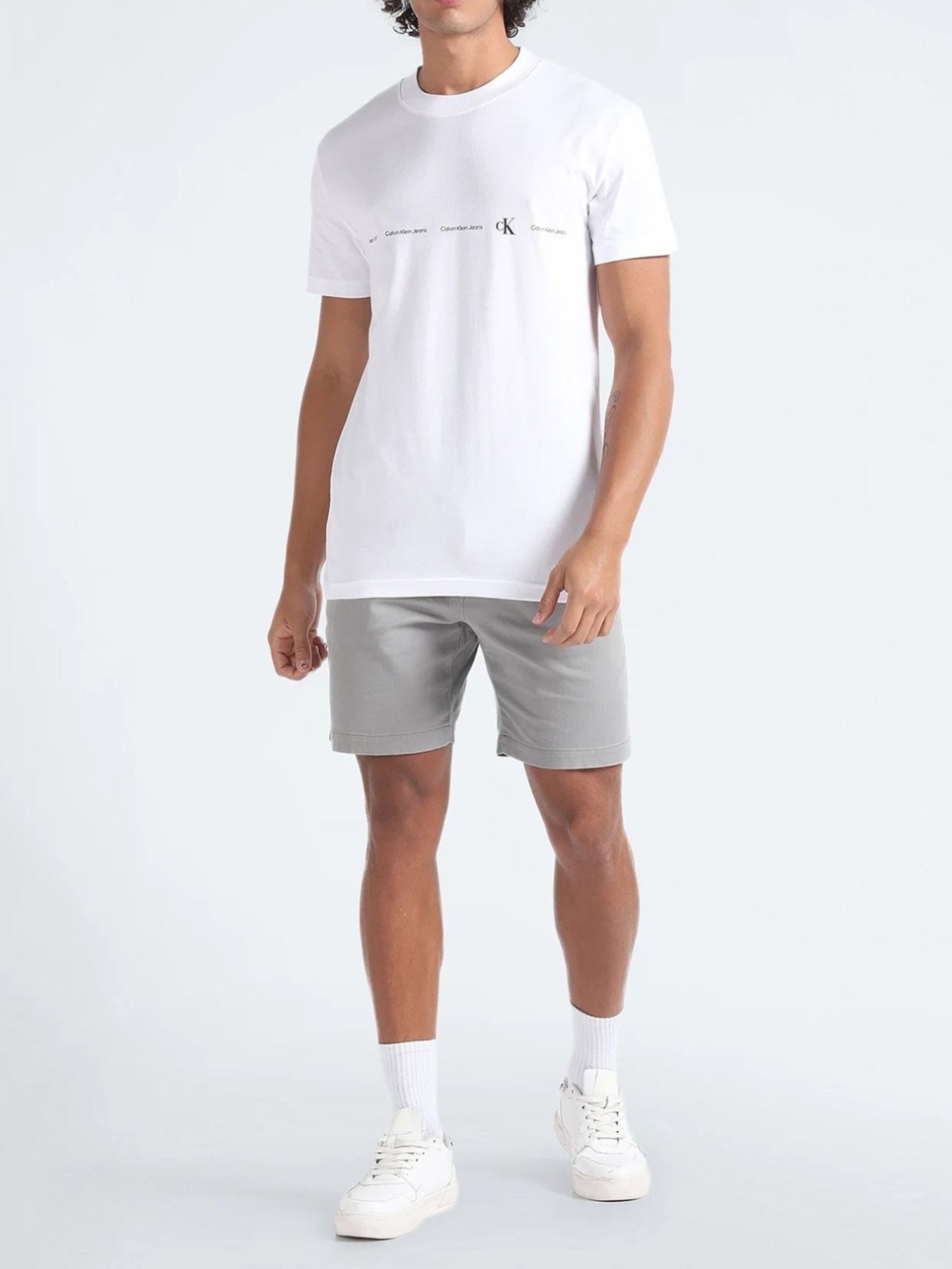 Calvin klein Jeans Bright White Logo Regular Fit T-Shirt