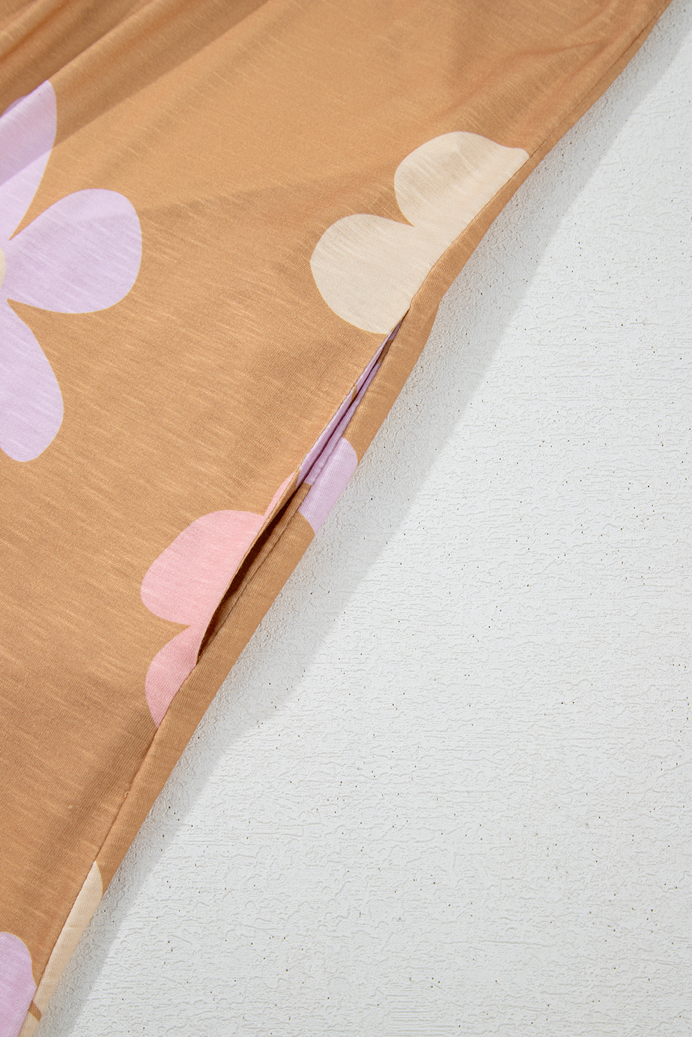 Gray Textured Wide Leg Overall with Pockets