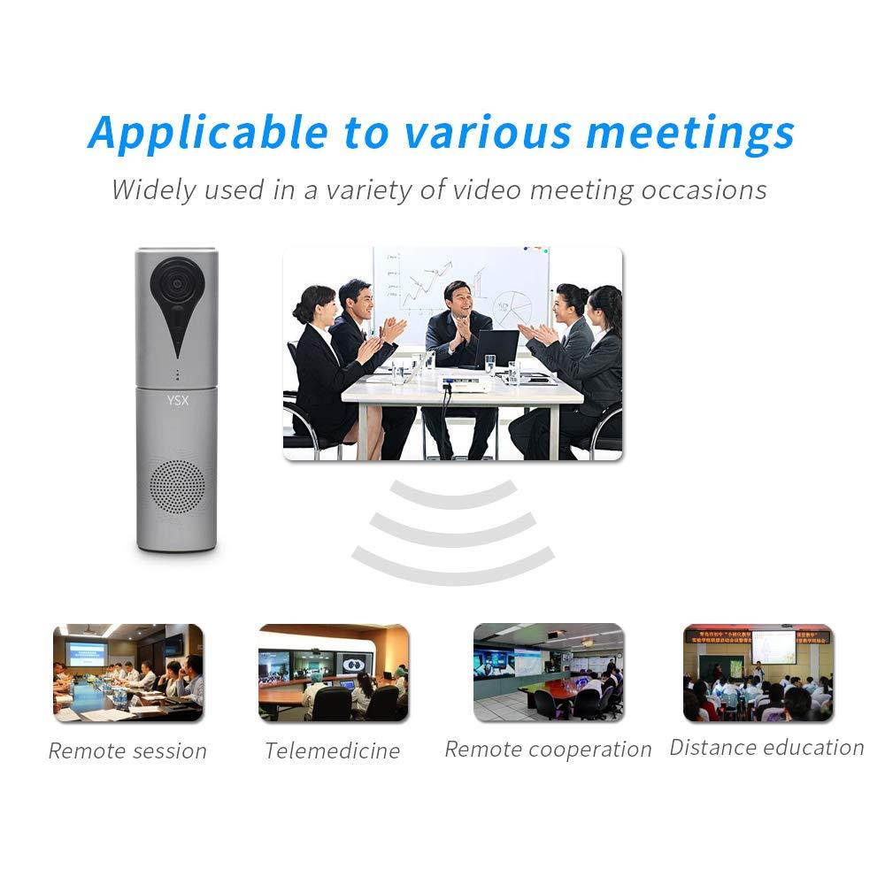 K8 USB 2.0 Plug and Play All in One Video Conference Camera for Small Meeting Room Full 1080P 105 Degree Wide Angle High Definition Video with Prime Lens,Built in Audio Microphone and Speaker