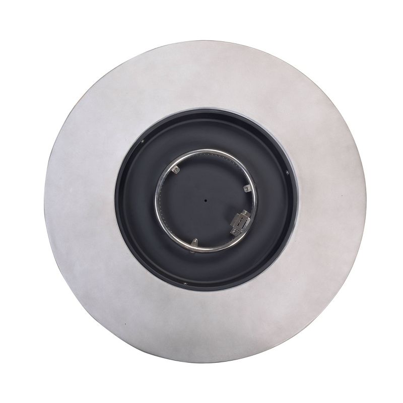36" Outdoor Round Propane Gas Fire Pit with Concrete Base - Peaktop