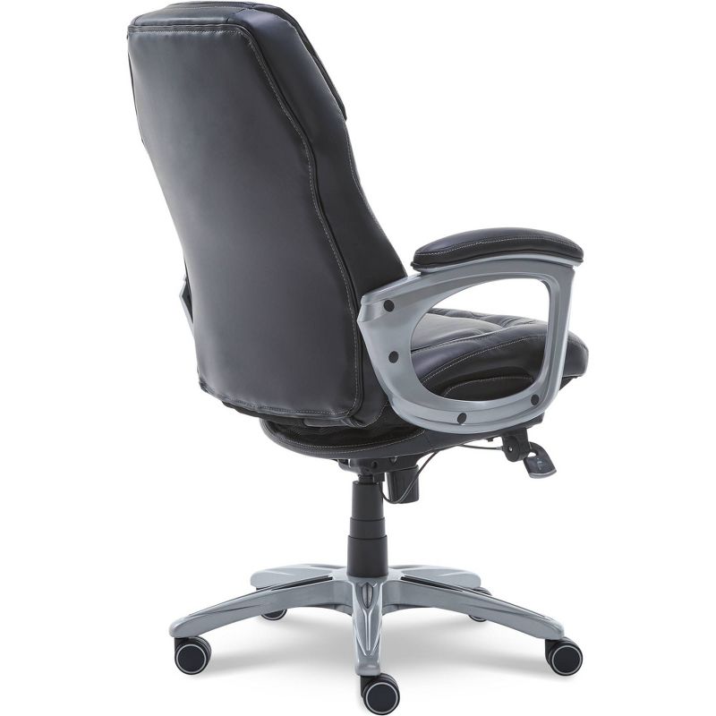 Back N Motion Health & Wellness Executive Chair Black Leather - Serta