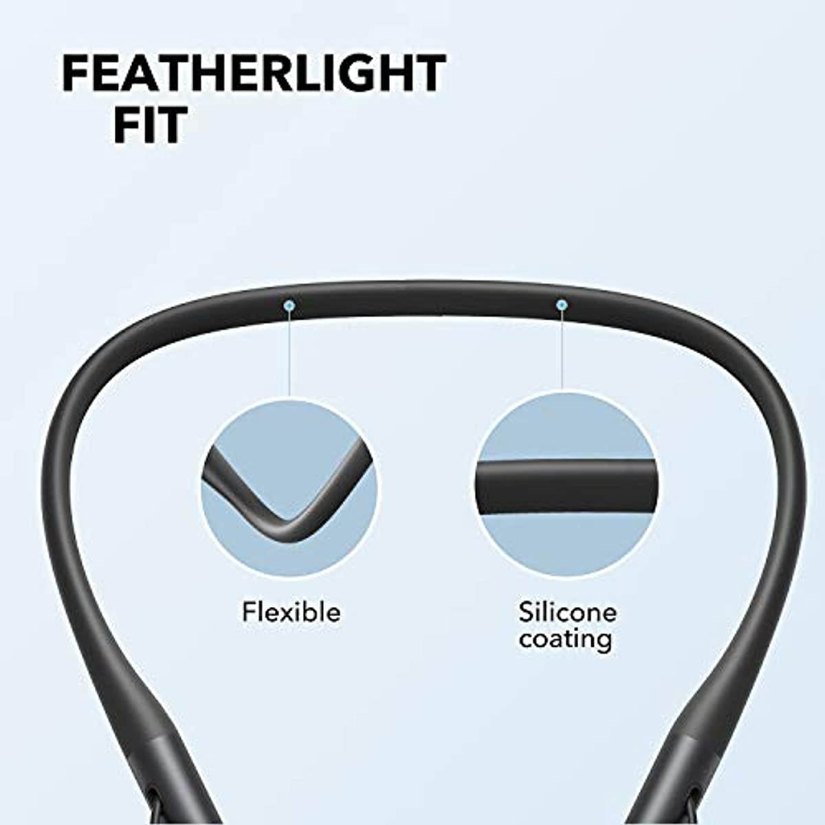 Anker Soundcore Life U2 Bluetooth Neckband Headphones with 24 H Playtime, 10 mm Drivers, Crystal-Clear Calls with CVC 8.0 Noise Cancelling Mic, USB-C Fast Charging, Foldable & Lightweight Build