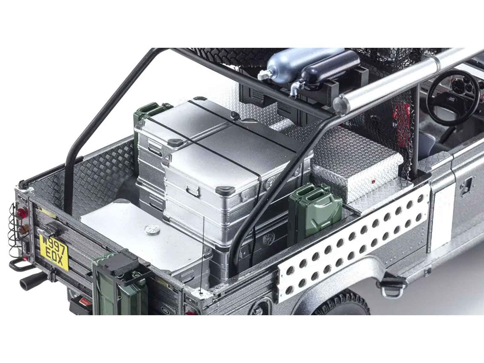 1985 Land Rover Defender 110 County Station Wagon Russet Brown with White Top Limited Edition to 1800 pieces Worldwide 1/64 Diecast Model Car by Mini GT