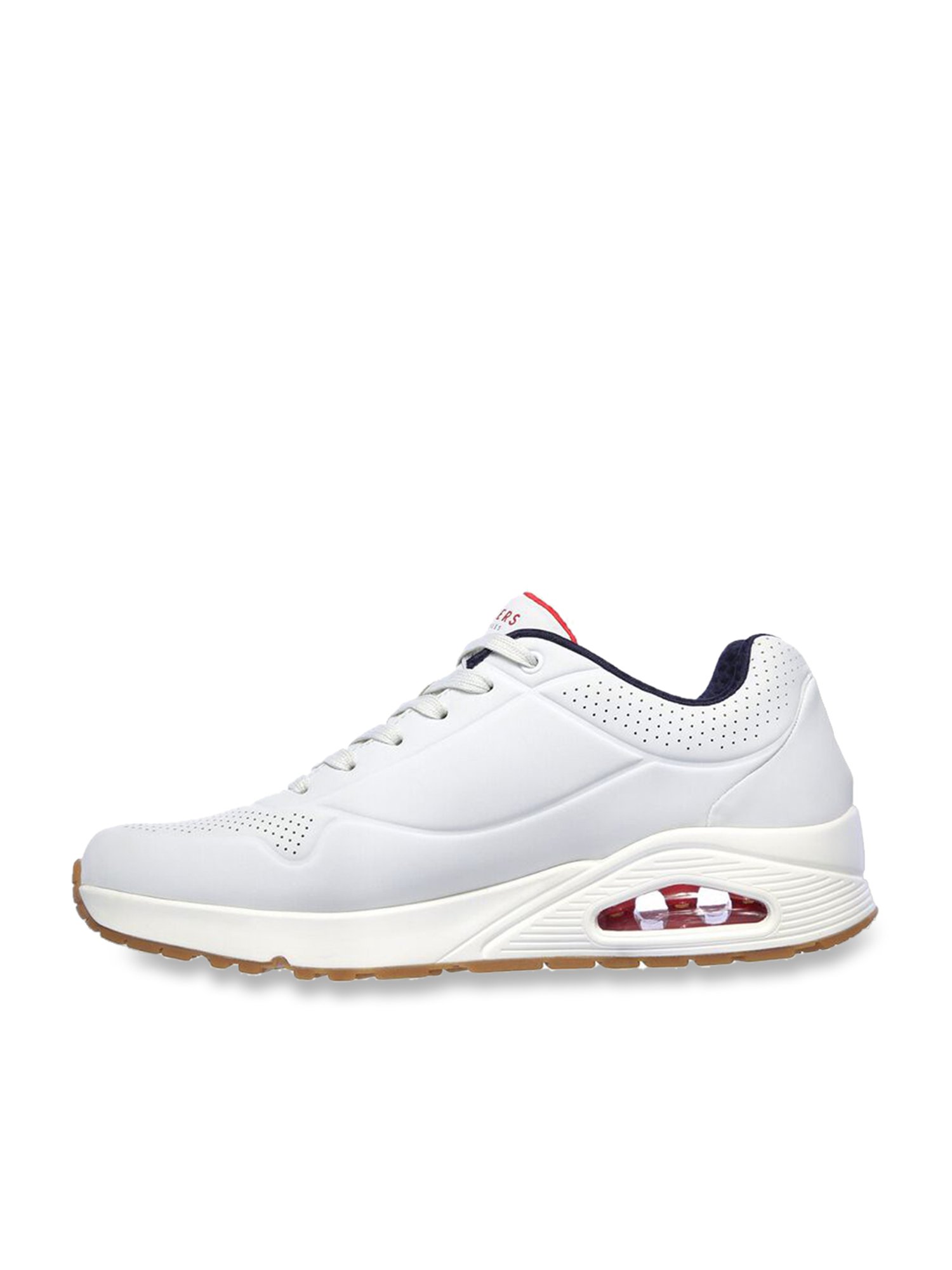 Skechers Men's UNO - STAND ON AIR White Navy Red Casual Sneakers