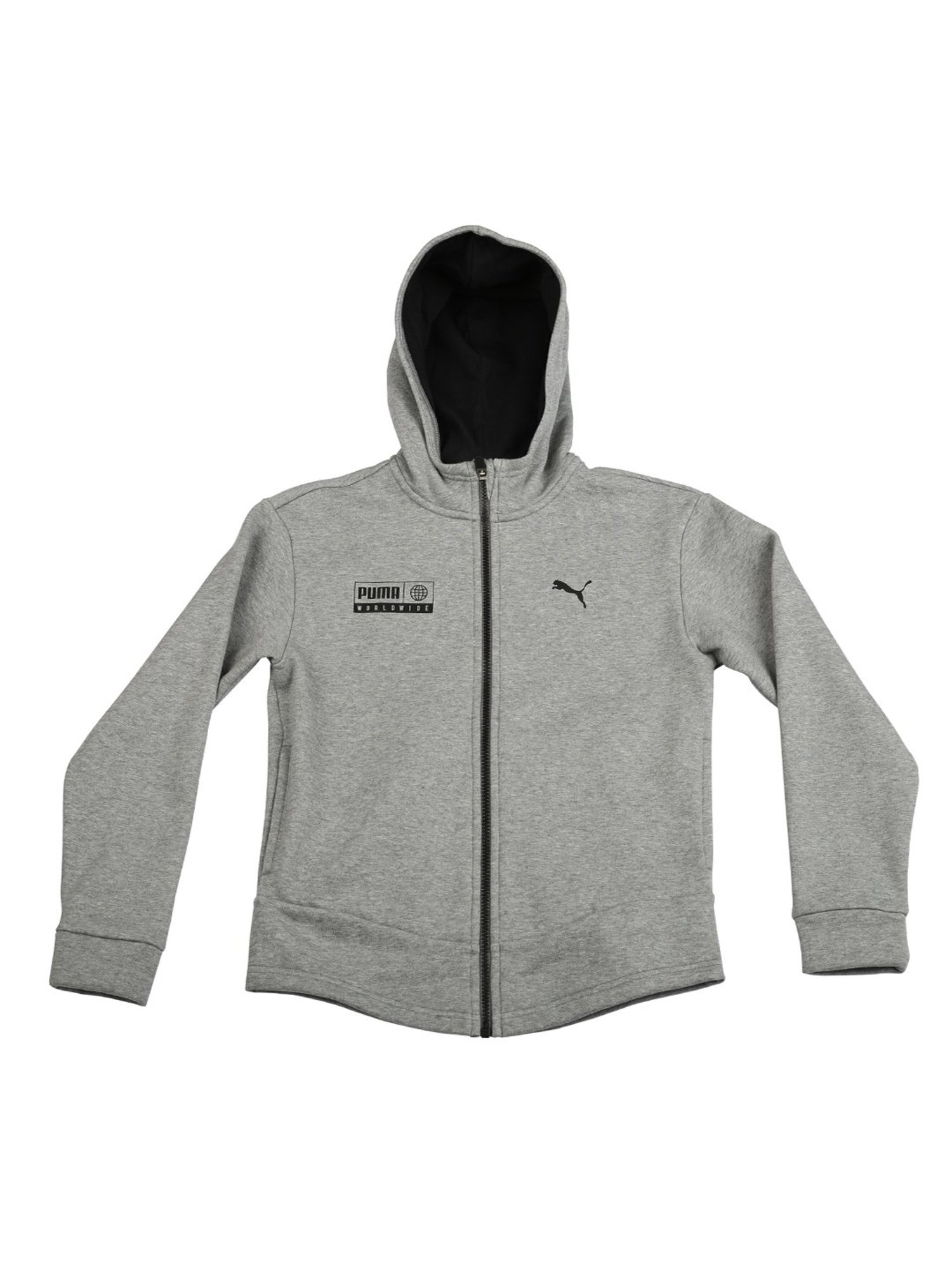 Puma Kids Alpha Grey Textured Jacket