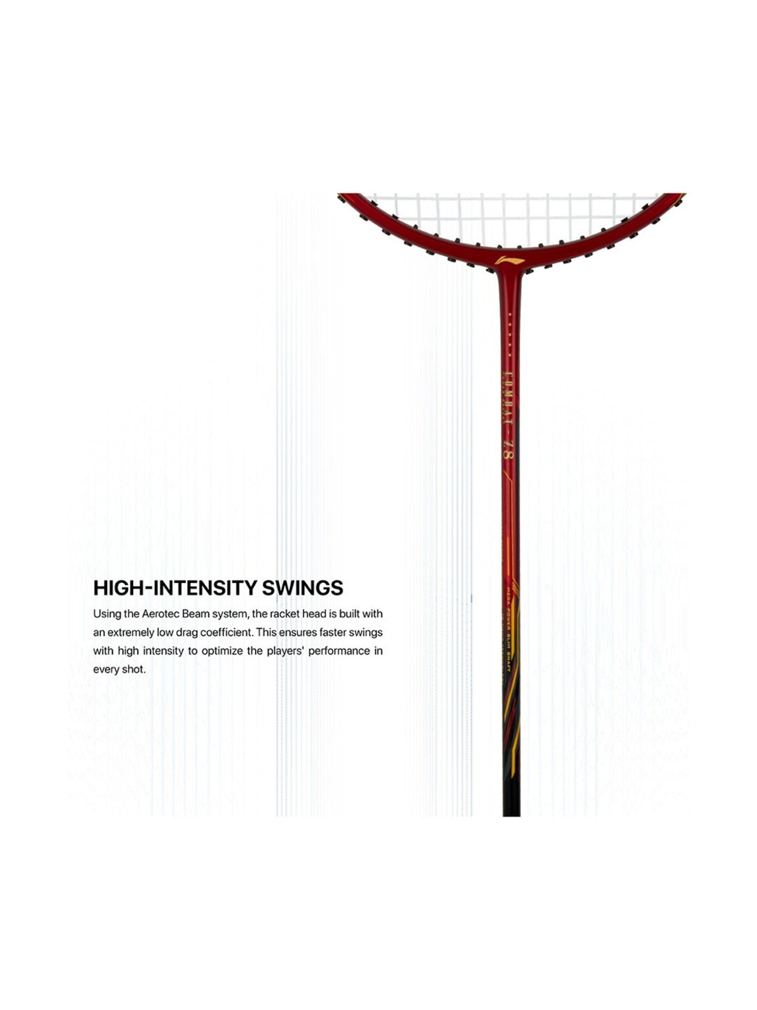 Li-Ning Combat Z8 Badminton Racket (Red) Size - Medium