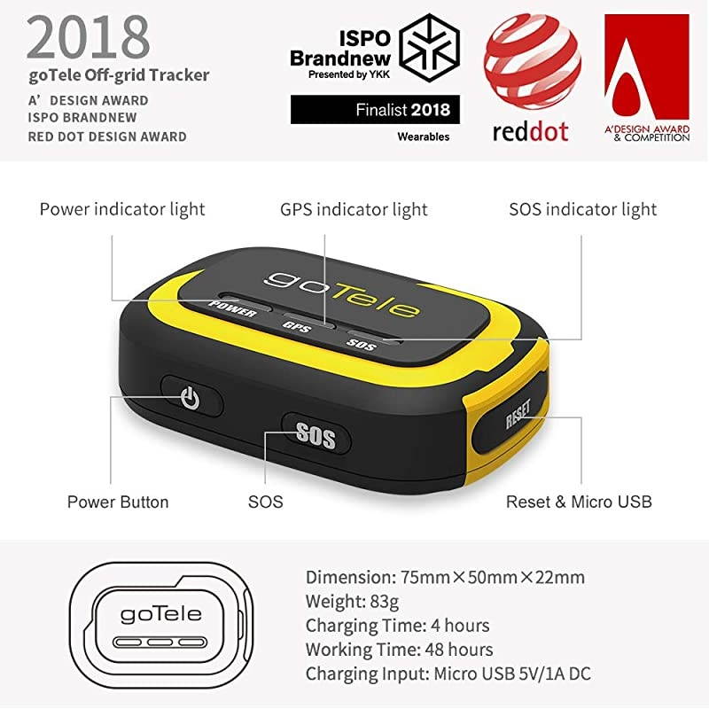 GPS Tracker, No Monthly Fee No Network Required Mini Portable Off-Grid Real Time GPS Tracking Device for Outdoor Hiking, Hunting, Kids and Pets Tracker (2 Pack)