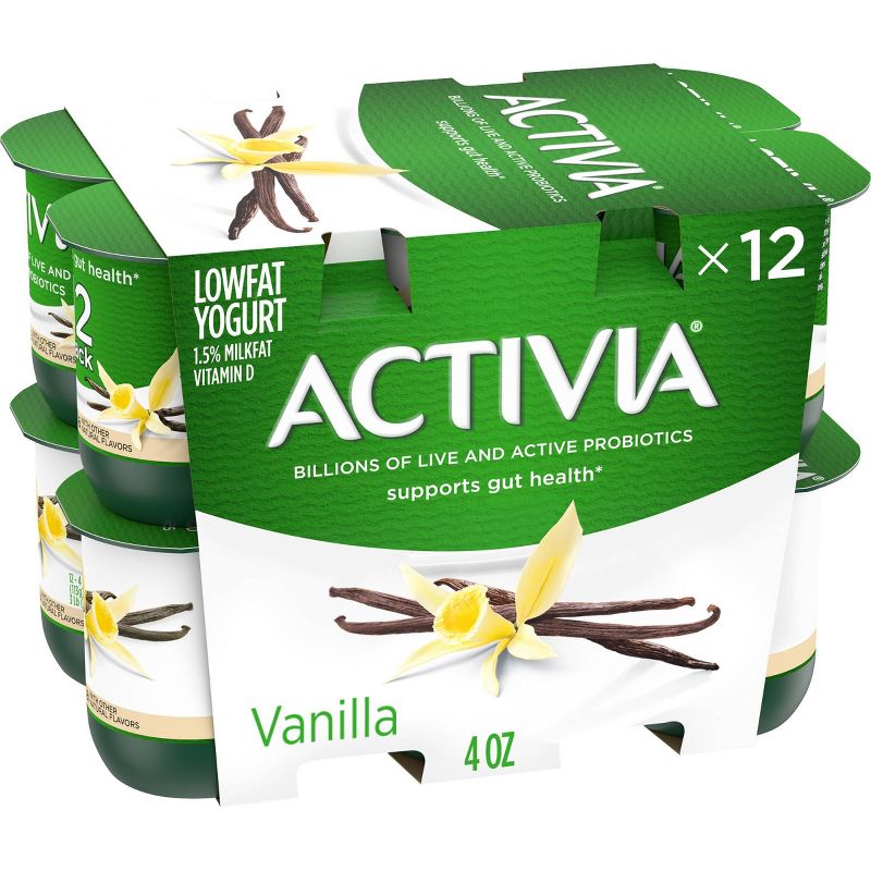 Dannon Activia Probiotic Vanilla Yogurt - 12pk/4oz cups