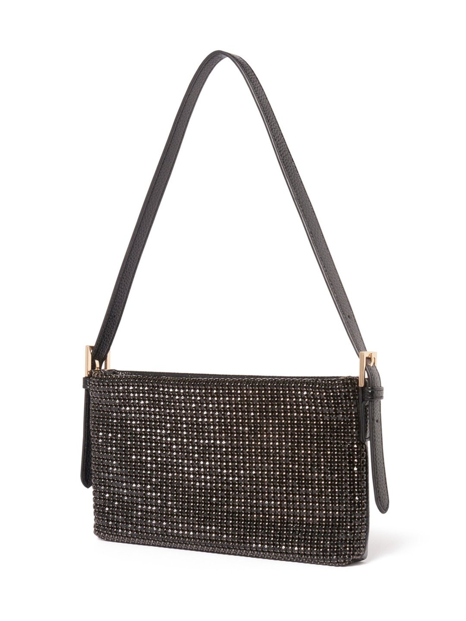 Forever New Black Embellished Medium Shoulder