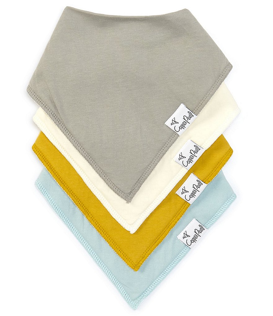 Copper Pearl Baby Bandana Bibs 4-Pack