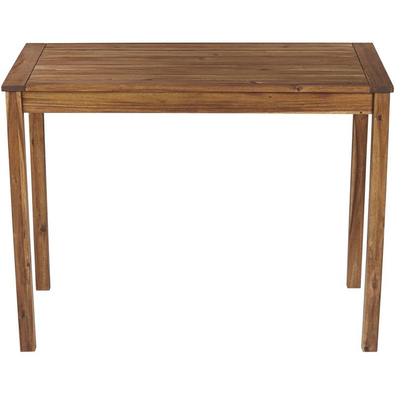 Teal Island Designs Nova 48" Wide Natural Wood Outdoor Bar Table