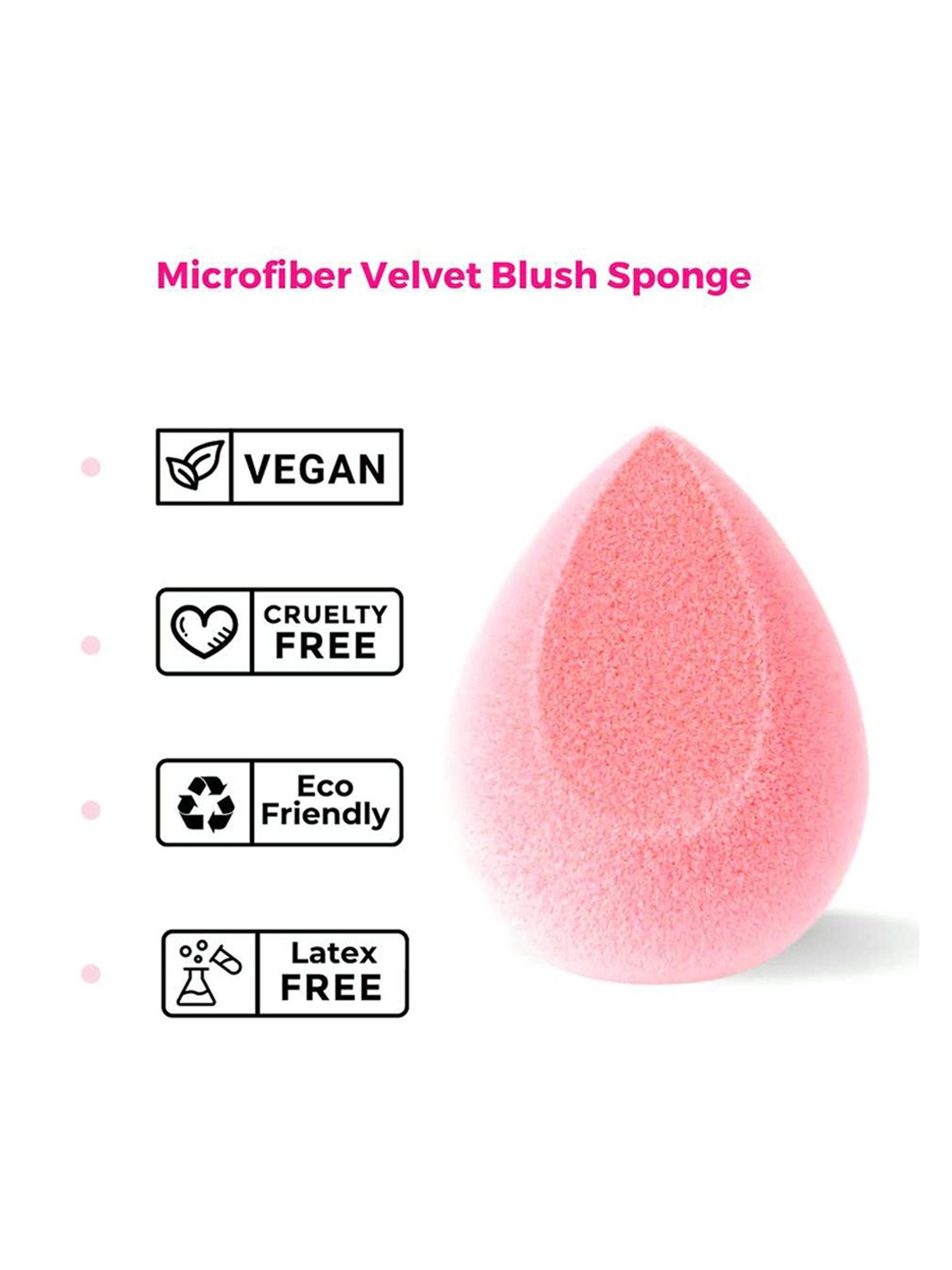 Praush Original Microfiber Velvet Sponge Blush - Pink