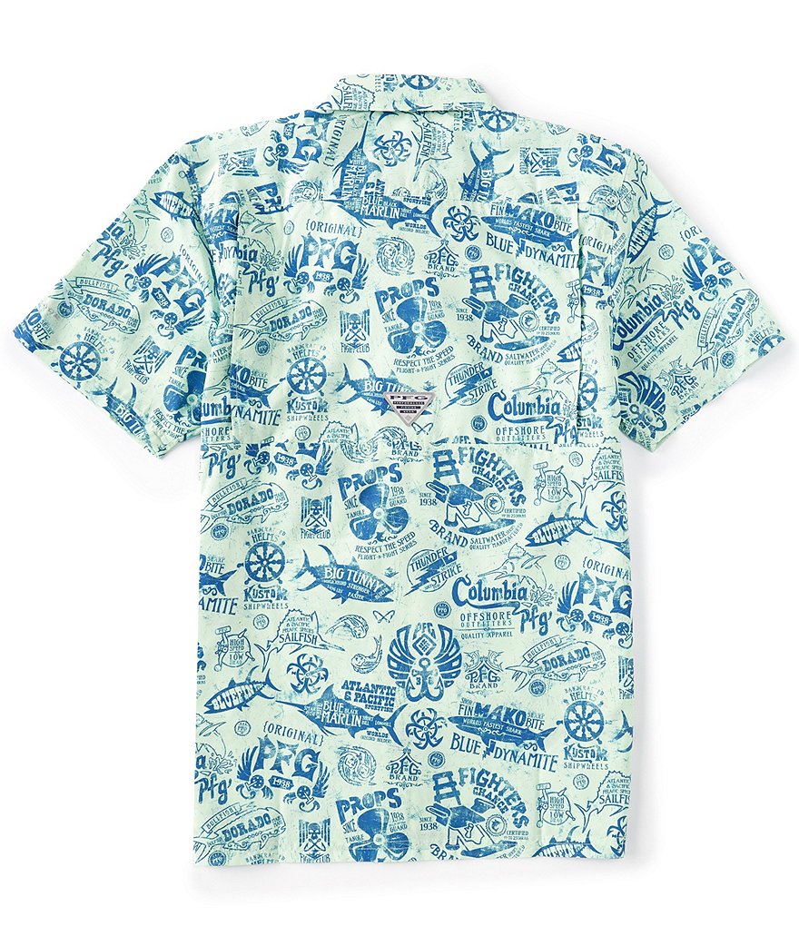Columbia PFG Super Slack Tide Short-Sleeve Printed Woven Camp Shirt