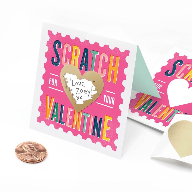 Valentines Scratch-Off Card Pink