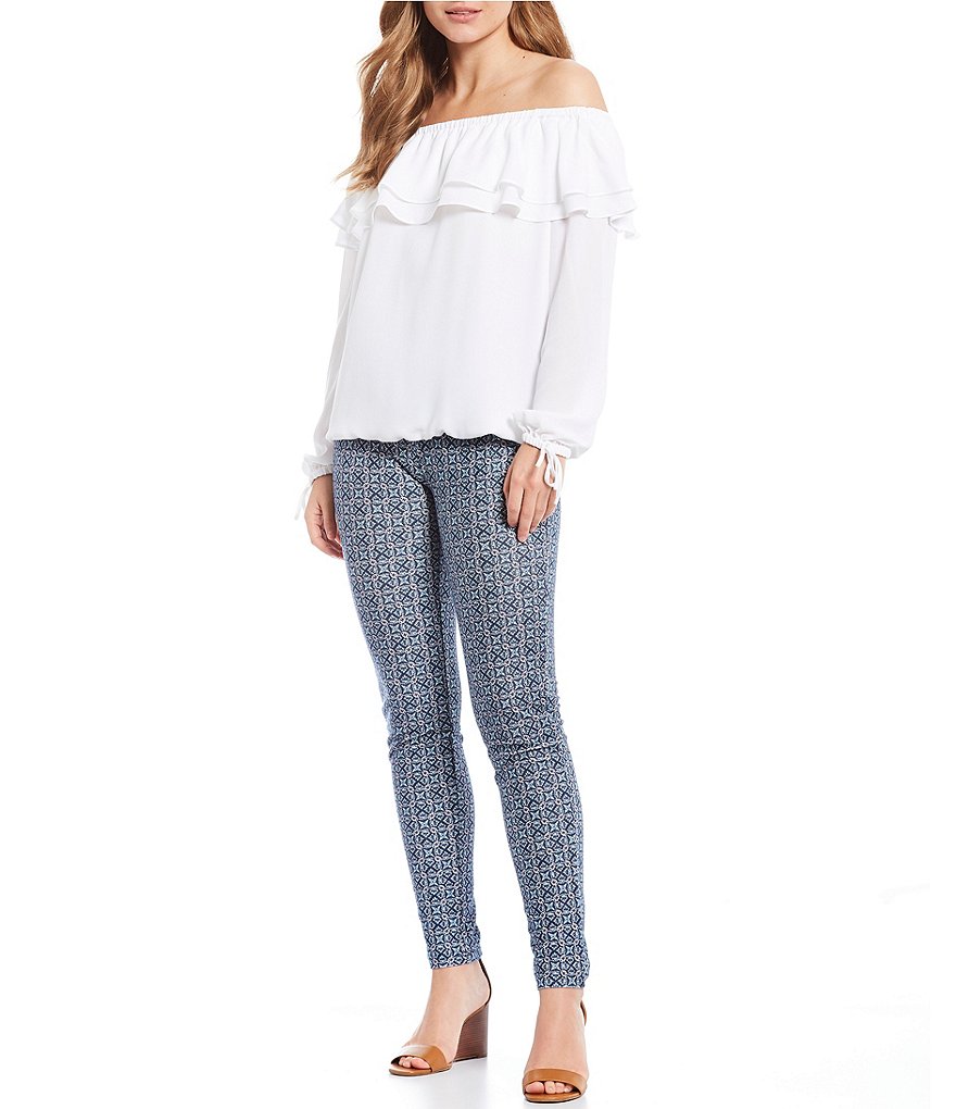 Karyn Seo Hazel Lattice Lace Linen Top