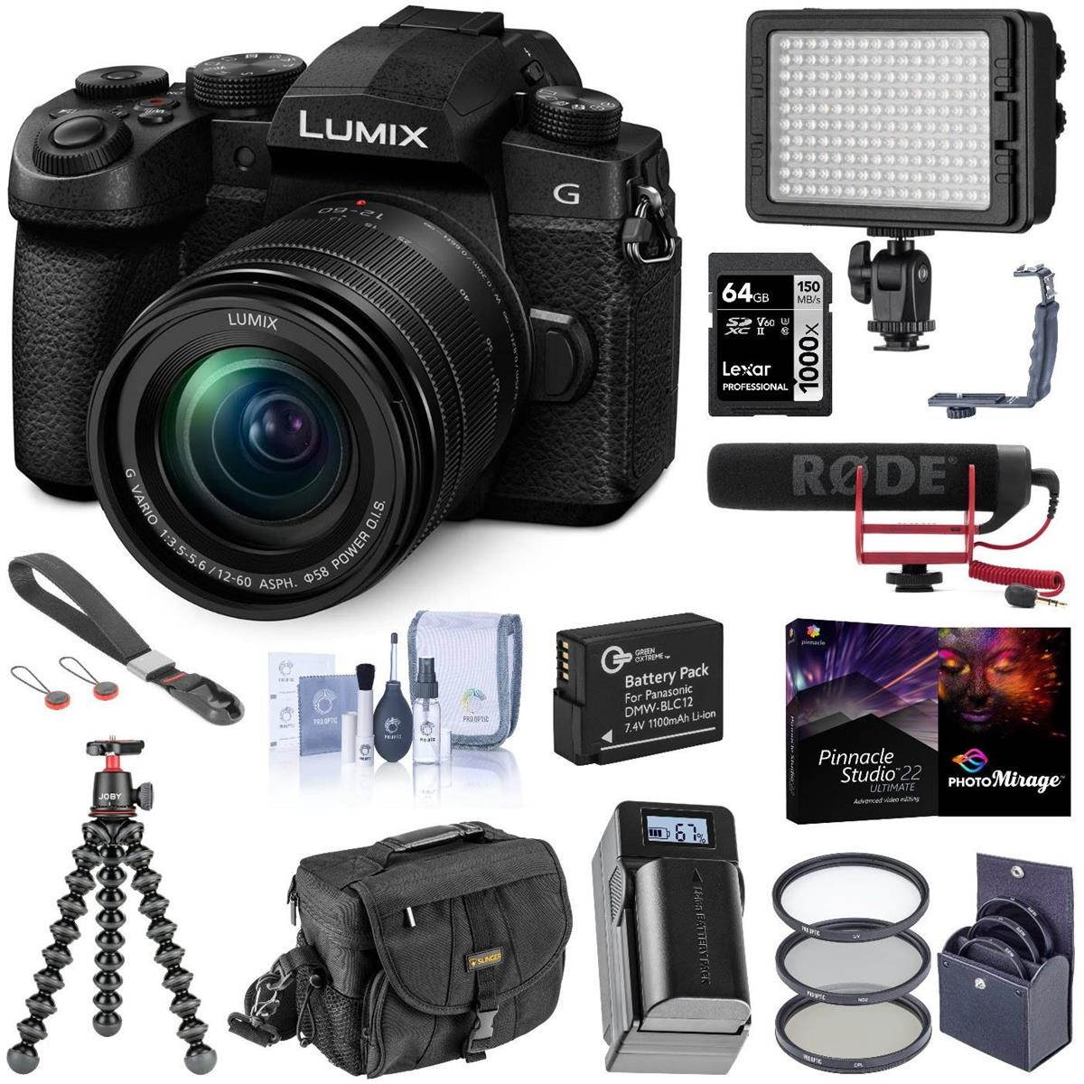 Panasonic Lumix DC-G95 Mirrorless with 12-60mm OIS Lens With Accessory Bundle