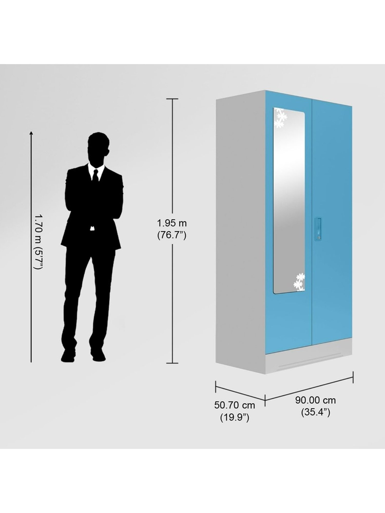 Godrej Interio Ewa Brown Engineered Wood 4 Door Wardrobe