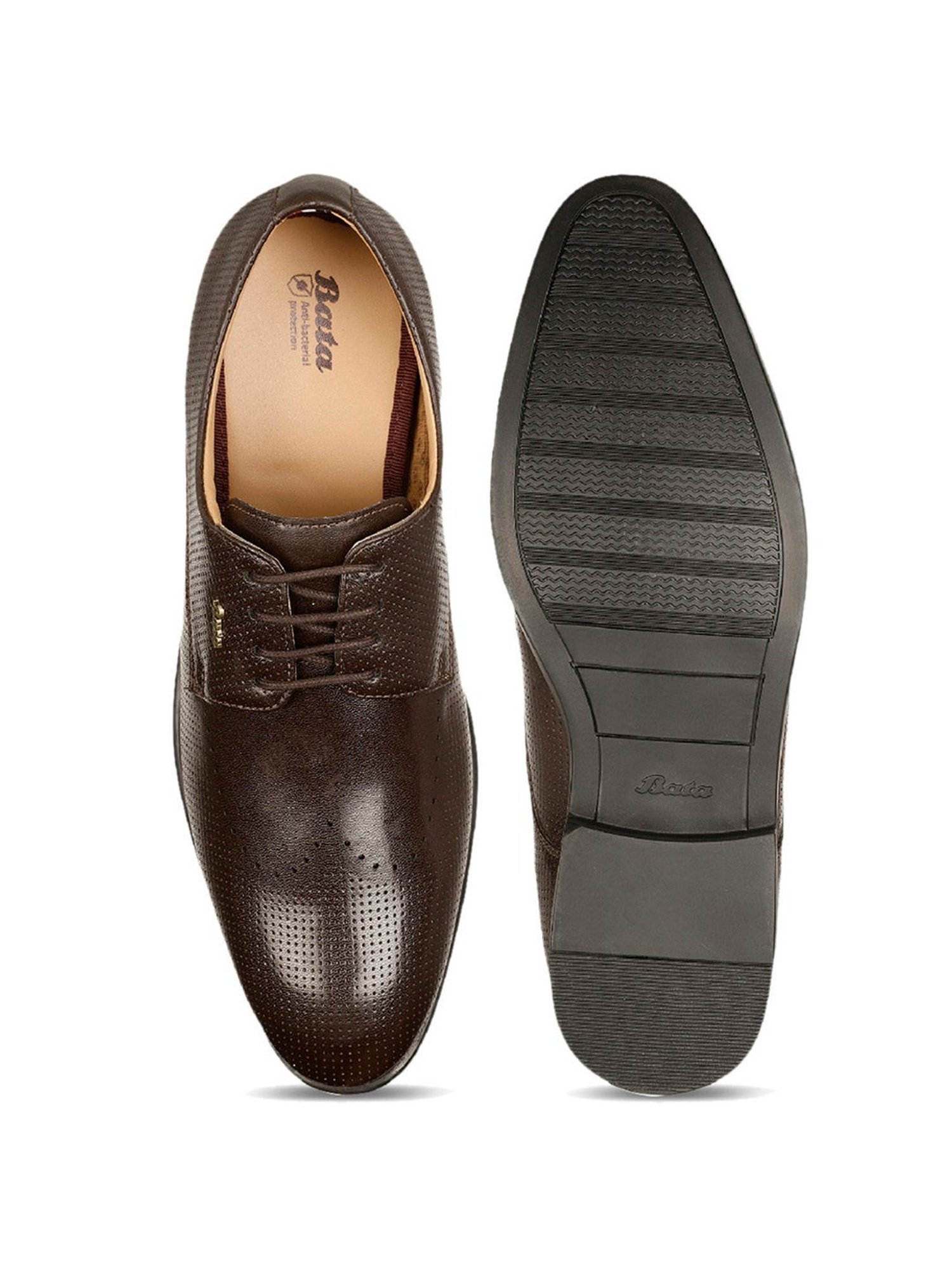 Bata Men's Brown Derby Shoes