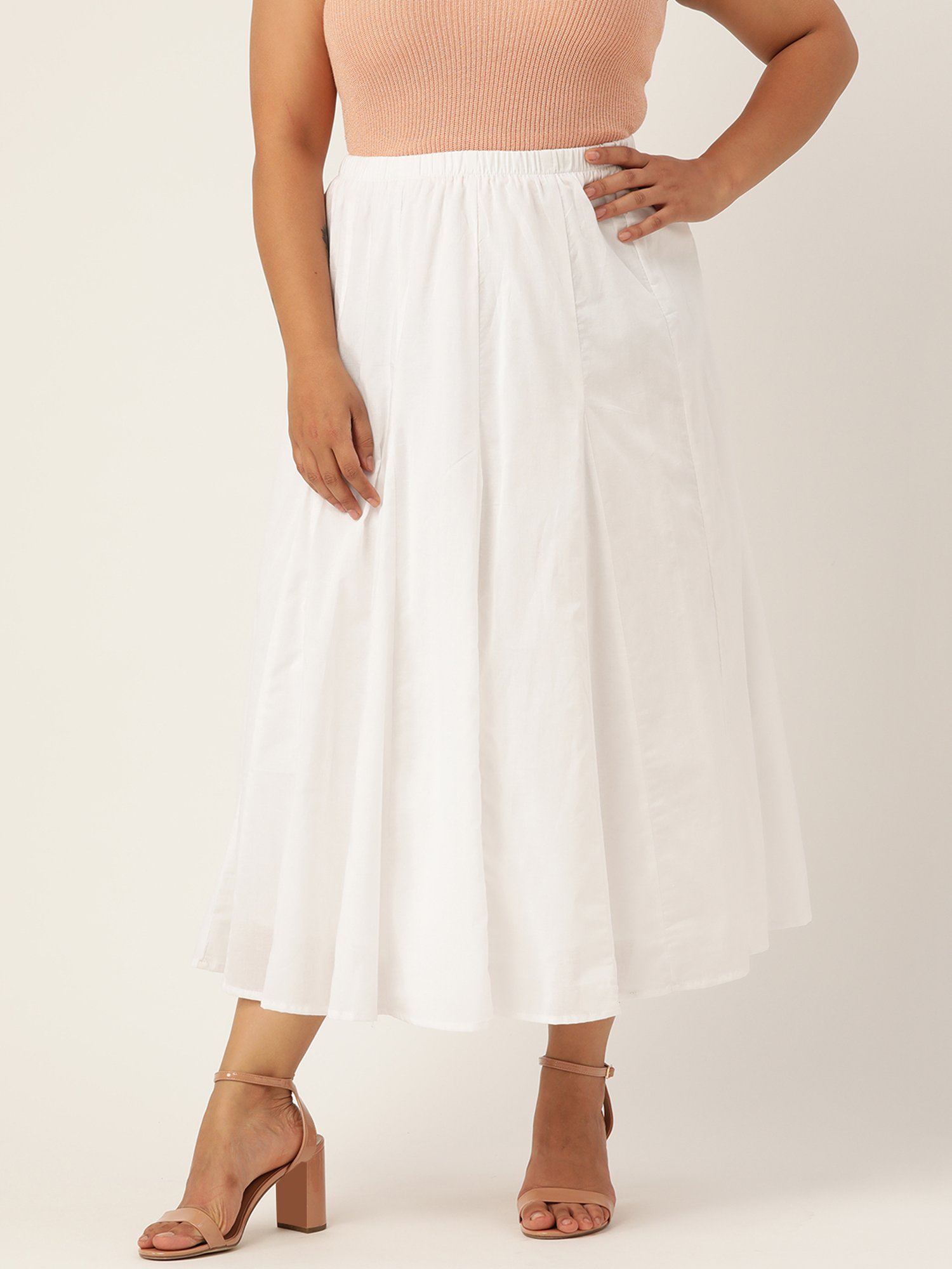 theRebelinme White Maxi Skirt